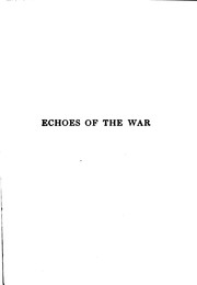 Cover of: Echoes of the War by J. M. Barrie