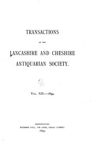 Cover of: Transactions of the Lancashire and Cheshire Antiquarian Society by Lancashire and Cheshire Antiquarian Society