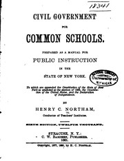 Cover of: Civil Government for Common Schools by Henry C. Northam