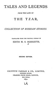 Cover of: Tales and Legends from the Land of the Tzar: Collection of Russian Stories by Edith M. S. Hodgetts