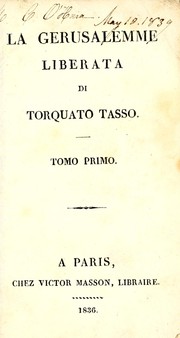 Cover of: La Gerusalemme liberata by Torquato Tasso