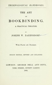 Cover of: The art of bookbinding by Joseph William Zaehnsdorf
