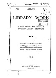 Cover of: Library work. by 