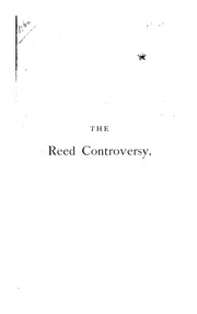 Cover of: The Reed controversy.: Further facts with reference to the character of Joseph Reed.