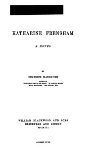 Cover of: Katherine Frensham: A Novel