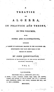 Cover of: A treatise on algebra by John Bonnycastle