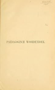 Paedagogisch woordenboek by C. F. A. Zernike