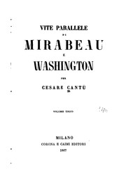 Cover of: Vite parallele di Mirabeau e Washington