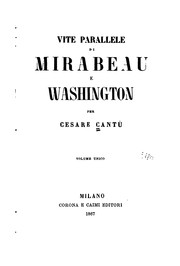 Vite parallele di Mirabeau e Washington by Cesare Cantù