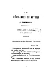 Cover of: La Révolution de février au Luxembourg