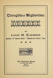 Cover of: Thoughts at night-time