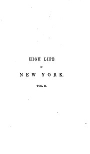 Cover of: High life in New York