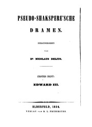 Cover of: Pseudo-Shakespere'sche Dramen.