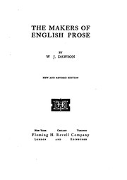 Cover of: The makers of English prose.