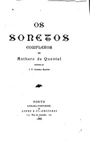 Cover of: Os sonetos completos de Anthero de Quental