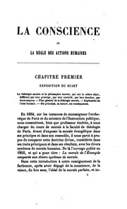 Cover of: La conscience: ou, La règle des actions humaines