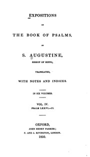 Cover of: Expositions on the Book of Psalms by Augustine