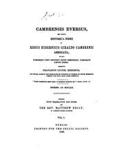 Cover of: Cambrensis eversus, seu potius Historica fides in rebus hibernicis Giraldo Cambrensi abrogata ...