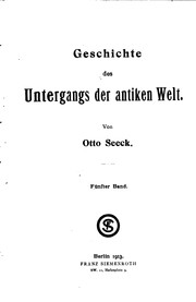 Cover of: Geschichte des Untergangs der antiken Welt
