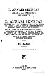 Cover of: L. Annaei Senecae opera qvae svpersvnt ...