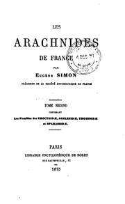 Cover of: Les arachnides de France by Eugène Louis Simon , Eugène Simon, Lucien Berland, Louis Fage