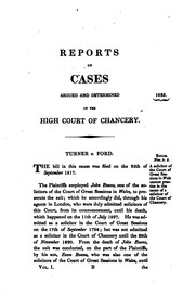 Cover of: Reports of Cases Argued and Determined in the High Court of Chancery During the Time of Lord ... by James William Mylne , Great Britain. Court of Chancery., Richard Davis Craig
