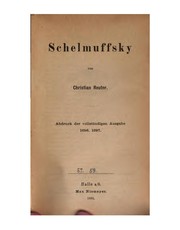 Cover of: Schelmuffsky: Abdruck der ersten Fassung 1696.