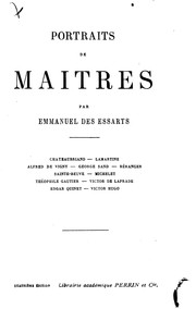 Cover of: Portraits de maitres by Emmanuel Des Essarts