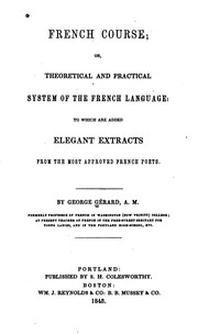 Cover of: French course by Gérard, Georges professor of French