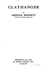 Cover of: Clayhanger | Arnold Bennett