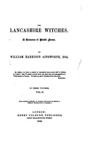 Cover of: The Lancashire Witches.: A Romance of Pendle Forest by William Harrison Ainsworth