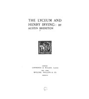 Cover of: The Lyceum and Henry Irving