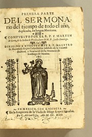 Cover of: Primera parte del sermonario del tiempo de todo el año, duplicado, en lengua mexicana by Martin de León