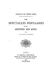 Cover of: Tableau du vieux Paris: Les spectacles populaires et les artistes de rues.