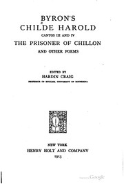 Cover of: Byron's Childe Harold