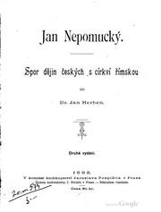 Cover of: Jan Nepomuckv́ by Jan Herben