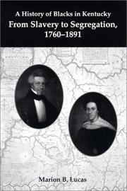 Cover of: A History of Blacks in Kentucky by Marion Brunson Lucas