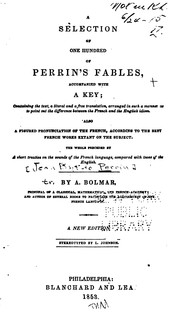 Cover of: A selection of one hundred of Perrin's fables: Accompanied with a key