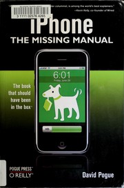 Cover of: iPhone: the missing manual
