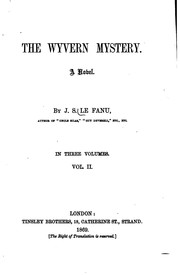 Cover of: The Wyvern Mystery: A Novel by Joseph Sheridan Le Fanu