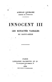 Cover of: Innocent III. by Achille Luchaire