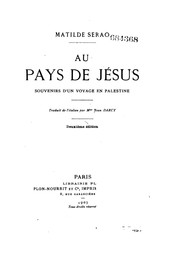 Cover of: Au pays de Jésus: souvenirs d'un voyage en Palestine
