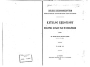 Cover of: Catalogus codicum manuscriptorum Bibliothecae Ossolinianae leopoliensis ...