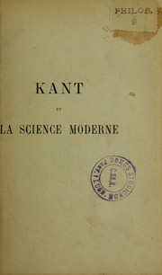 Cover of: Kant et la science moderne by Tilmann Pesch