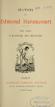 Cover of: Les Ages ; L'espoir du monde: [Poèmes]