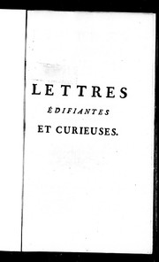 Cover of: Lettres édifiantes et curieuses écrites des missions étrangères