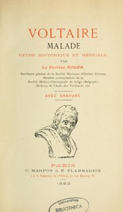 Cover of: Voltaire malade by Jules M. Roger