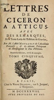 Cover of: Lettres à Atticus by Cicero