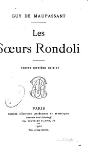 Cover of: Les sœurs Rondoli.