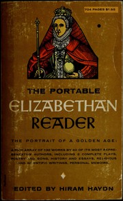 Cover of: The portable Elizabethan reader by Haydn, Hiram Collins